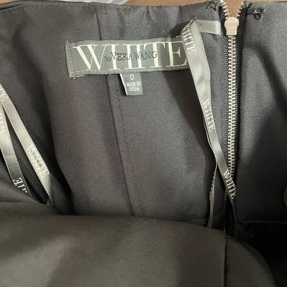 Vera Wang White Drape Strapless Dress 0 - Picture 5 of 5